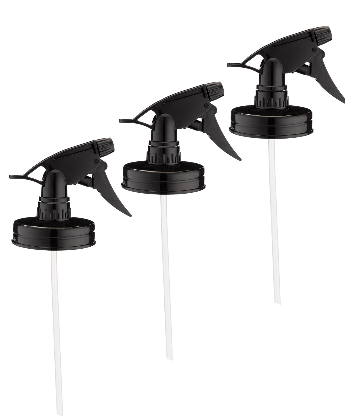 Jarmazing Products Mason Jar Sprayer Lids – Black – 3 pack – with powerful sprayers – fits all Regular Mouth Jars