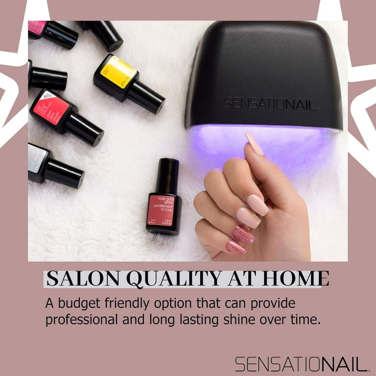 SensatioNail LED Gel Nail Polish Lamp (Black), 15 & 30 Second Timers
