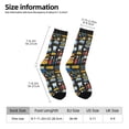 thumbnail image 4 of Goofa Teeth Printed Men's Crew Socks, Soft Durable Breathable Moisture-Wicking with Odor Control Cotton socks, 4 of 9