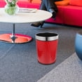 thumbnail image 7 of Retro Style Red Plastic, Leather Wastebasket with Stainless Steel Ring - 5L Capacity, 7 of 7