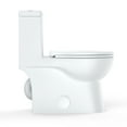 thumbnail image 7 of One-Piece Toilet,Dual Flush Elongated Toilet with Soft Close Seat, High-Efficiency Supply, White, 7 of 7