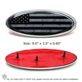 thumbnail image 2 of 9-Inch Distressed Grayscale US Flag Design Front Grille Oval Emblem Badge Replacement For Ford 2004-14 F150, 2005-07 F250/F350, 2011-14 Edge, 2011-16 Explorer, 2 of 9