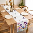 thumbnail image 3 of Spring Flowers Table Runner 36 Inches Long Farmhouse Dress Scarves, Watercolor Butterfly Dragonfly Daisy Country Dining Tablerunner for Coffee Table/Kitchen Island/Party Décor, Small 13" x 36", 3 of 8