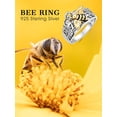 thumbnail image 6 of Dorunmo Vintage Bee Ring 925 Sterling Silver Retro Honeycomb Thumb Ring Bee Gifts for Women Men Size 6, 6 of 6