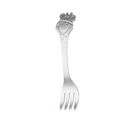 

Cartoon Deer Design Dessert Spoon For Children Feeding Soup Spoon Fork Baby Gadgets Stainless Steel Children s Cutlery for Kids
