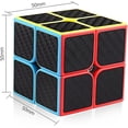 thumbnail image 2 of Carbon Fiber 2x2 Speed Cube 2x2x2 Magic Cube Puzzle Toys for Kids, 2 of 5
