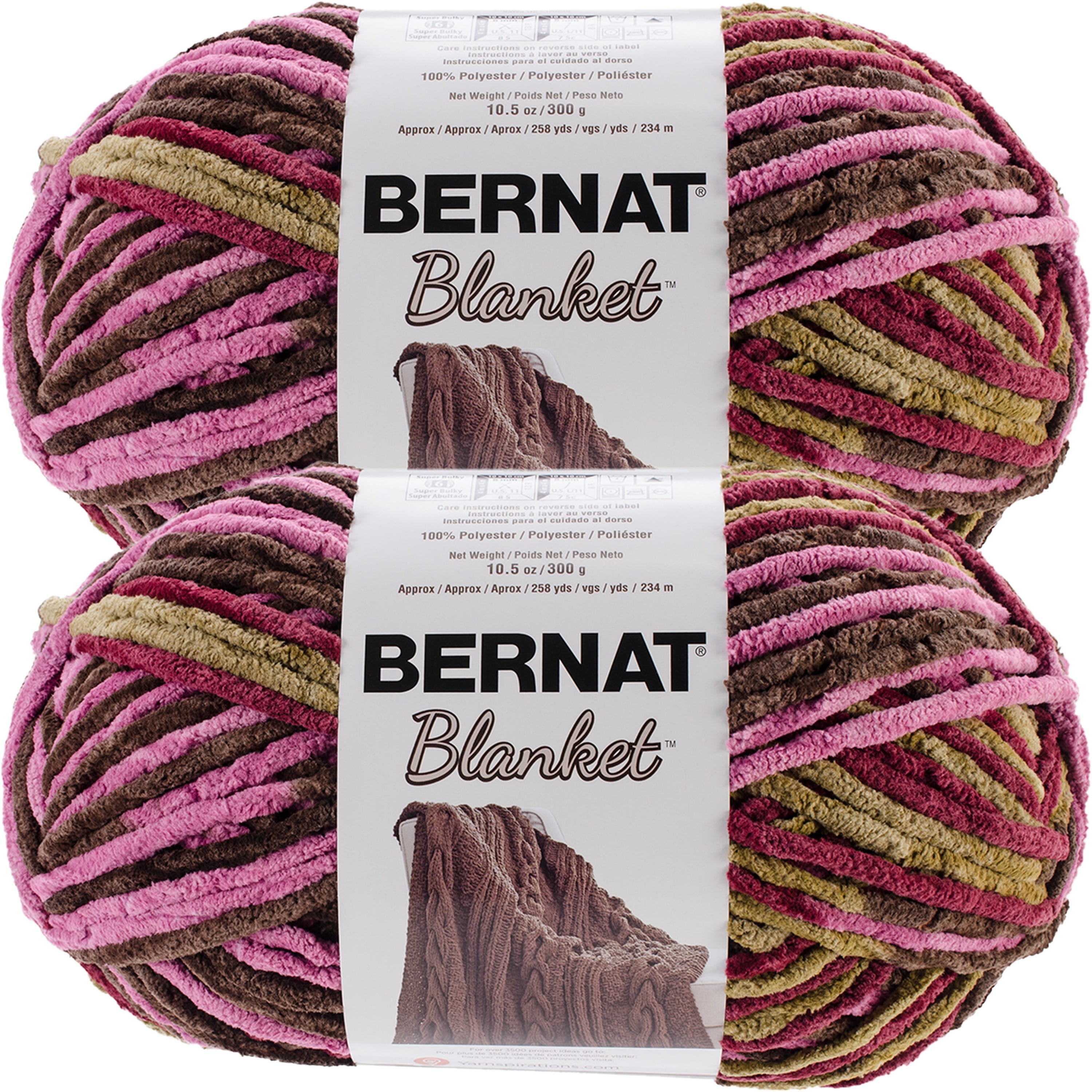 Bernat Blanket Big Ball YarnPlum Chutney, Multipack Of 2