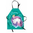 thumbnail image 1 of Sweet Dreams Apron Cartoon Fantastic Horse with a Horn Mythical Creature Sleeping Next to a Boy, Unisex Kitchen Bib Apron with Adjustable Neck for Cooking Baking Gardening, Multicolor, by Ambesonne, 1 of 3