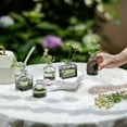 thumbnail image 5 of Glasseam Set of 20 Mini Glass Bud Vases: Small Clear Flower Vases for Centerpieces, Wedding Decor, Baby Shower Favors - Modern Table Decorations with Thick Glass (Green), 5 of 10