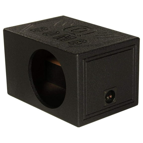 Rockville RQB8 Single 8" Side Ported Subwoofer Enclosure, Deep Bass, Bed Liner Finish, Durable MDF, for Car Audio Enthusiasts 1