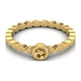 thumbnail image 2 of 925 Sterling Silver Gold Vermeil 3mm Round Citrine Stackable Women Valentines Day Gifts Ring, 2 of 4