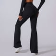 thumbnail image 7 of YAPPO Women's High Waisted Flared Yoga Pants, High Stretch Asymmetrical Bootcut Leggings for Workout & Studio, Navy Blue, 7 of 7