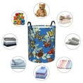 thumbnail image 6 of Fotbe Laundry Hamper With Durable Leather Laundry Basket Multicolored Butterflies Thickened Waterproof Round Collapsible Laundry Hamper, Dirty Clothes Laundry Basket, 6 of 8