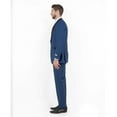 thumbnail image 2 of Blue / Black Solid with Black Shawl Collar Trim 2-PC Slim Fit Suits, 2 of 4