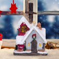 thumbnail image 1 of Ornements de Maison de Village de Noël Décoration en Résine Bâtiments de Collection Éclairés Collection Style Intérieur, 1 of 7