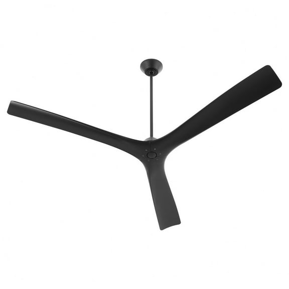 3-121-15-Oxygen Lighting-Mecca - 3 Blade Ceiling Fan-12.25 Inches Tall and 72 Inches Wide-Black Finish-Matte Black Blade Color