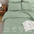 thumbnail image 4 of ANGENIA 7 Pieces Oversized King Comforter Sets - Sage Green Bed in a Bag Oversized King Soft Fluffy Boho Tufted Bed Sets with Comforter, Sheets, Pillowcases & Shams, 4 of 7