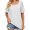 1# WHITE, variant on TEMOFON Women Blouse Casual T Shirts Fashion Puff Short Sleeve Round Neck Dressy Tunic White Tops for Women Size L