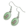 thumbnail image 2 of Sesame Street Trash Can Oscar the Grouch Novelty Dangling Drop Oval Charm Earrings, 2 of 5