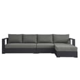 thumbnail image 3 of Modway Tahoe 3-Piece Outdoor Patio Furniture Sectional, Gray, 3 of 9