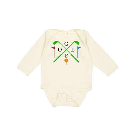 

Inktastic Golfing Gifts for Kids Golf Gift Baby Boy or Baby Girl Long Sleeve Bodysuit