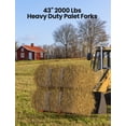 thumbnail image 3 of QinaQin 43-Inch Tractor Accessory Pallet Fork, Heavy-Duty, 2000 Lb Load Capacity, Quick-Release Design with Adjustable Lever, 3 of 7