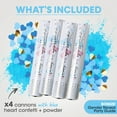 thumbnail image 4 of PrimePure Gender Reveal Confetti Cannon – 4 Pack, Blue, Heart & Powder Mix, 4 of 7