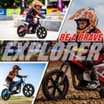 thumbnail image 4 of ICEELF 24V 300W Kids Electric Bike, Electric Dirt Bike with Flashing LED Lights, 2 Speed Settings, Music Function, for Boys Girls Ages 6+,Yellow, 4 of 7