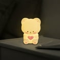 thumbnail image 3 of YMARPT Valentine's Day Love Bear Nightlight, Silicone Bear LED Light, Bear Cute Night Lamp, Squeezable Gummy Bear Night Light, Light Up Love Bear Lamp, Bedside Lamp for Valentines Birthday Gift, 3 of 5