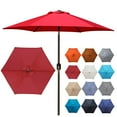 thumbnail image 1 of Blissun Parasol de Patio 7,5 Pi, Parasol de Cour avec Inclinaison à Bouton-Poussoir et Manivelle (Rouge), 1 of 10
