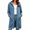 Dark Blue Sweatshirts for Women, variant on Womens Hooded Sweatshirt Jacket Longline Full Zip Hem Slit Dual Side Pocket Drop Shoulder Outerwear for Fall Road Trips Downtown Shopping Sprees Red XL