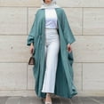 thumbnail image 5 of Modern Women's Fashion Turkish Style Long Sleeve Loose Fit Cardigan Robe Abaya for Casual Outings, 5 of 7