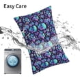 thumbnail image 5 of Kdxio Cotton Pillow Cases 14"x20" Pillowcases,Soft and Breathable Bedroom Pillow Cases-Blue Flower Skull-No Pillow Core, 5 of 5