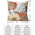 thumbnail image 3 of Vintage Flowers Pillow Covers 16x16 Inch Set of 2 Orange Yellow Floral Leaves Decorative Square Boho Throw Pillows for Couch Rustic Pillow Cases Home Decor Living Room Sofa Porch Outdoor, 3 of 6