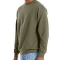 thumbnail image 3 of Hanes Unisex Perfect Crewneck Sweatshirt, Soft Pullover Fleece, Fatigue Green, XL, 3 of 7