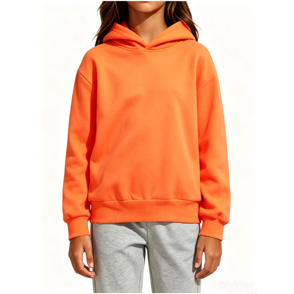 Busydd Hoodies for Girls 2-14 Years Trendy Casual Long Sleeve Hooded Sweatshirt Comfortable Solid Color Teen Girl Pullover Top with Pocket 2-3 Years