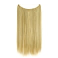 thumbnail image 1 of LELINTA Invisible Wire Fish Line NO Clip in Hair Extensions 22 Inch Straight Synthetic Hairpieces Long, 1 of 6