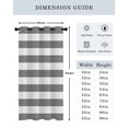 thumbnail image 6 of Grey and Thermal Insulated Blackout Curtains for Bedroom 45 Length White Stripes Room Darkening Curtain 1 Panel Grommet Window Curtain Drape for Living Room Nursery Room, 6 of 7