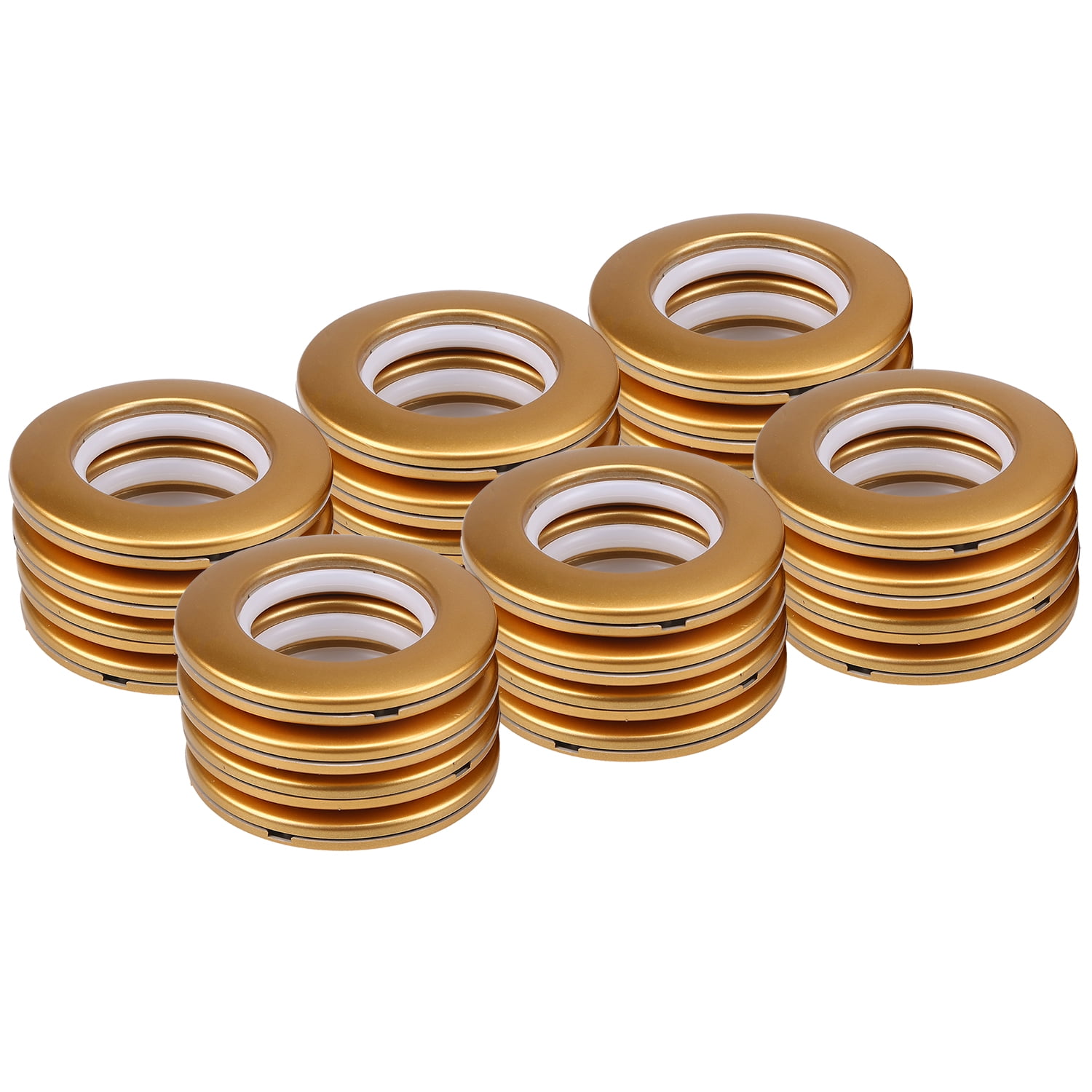 WCIC Curtain Grommets, 19/16Inch Inner Diameter, Matte Gold, (24Pack