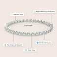 thumbnail image 3 of 10 Carat EGL Certified Lab Grown Diamond Bracelet Line 7" | 14K in White Gold | Serene Pear Lab Diamond Tennis Bracelet | Three Prong Settings | FG-VS1-VS2 Quality | Friendly Diamonds, 3 of 7