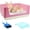 Pink, variant on Extra Large Rabbit Litter Box for Cage, Plastic Litter Pan Corner Pet Toilet Small Animal Potty Tray with Metal Grate for Adult Guinea Pigs Chinchillas Ferrets (White)