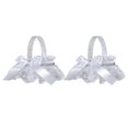thumbnail image 1 of 2Pcs White Flower Girls Basket Wedding Basket for Flower Bride/Kids,A, 1 of 5