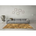 thumbnail image 3 of Ahgly Company Indoor Rectangle Abstract Brown Modern Area Rugs, 2' x 5', 3 of 4