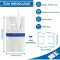thumbnail image 7 of NOGIS 50 Pack Gold Paper Dinner Napkins with Built-in Flatware Pocket Disposable Paper Hand Napkins for Parties, Weddings, Events Linen-Feel 16x16 inches, 7 of 7