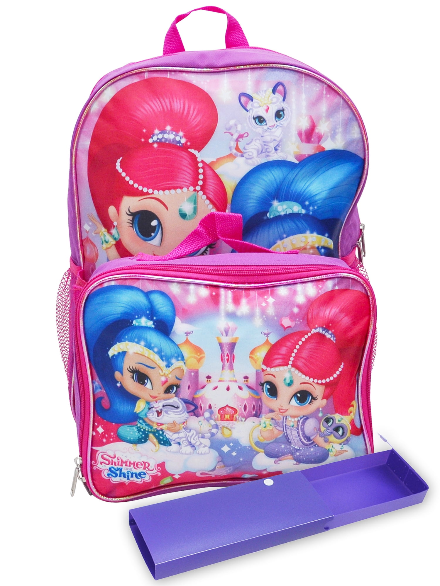 Girls Shimmer & Shine Backpack 16", Lunch Bag & Pencil Case Walmart