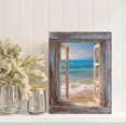 thumbnail image 2 of Qisvanset Open Window Beach Landscape Canvas Wall Art 15.75x11.81 Inches, 2 of 8