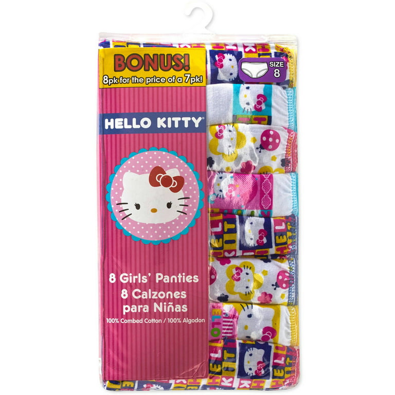 Hello Kitty Girls Brief Underwear, 7+1 Pack Panties (Little Girls & Big  Girls)