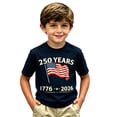 thumbnail image 4 of USA 250th Anniversary Shirt for Boys Graphic Tee Short Sleeve Casual Summer Top Kids Fashion Clothing, 4 of 4