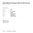 thumbnail image 4 of 2018-2020 Ford Pickup F150 18" PVD Chrome OEM Factory Wheel Rim JL341007BC, 4 of 4
