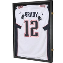 Jersey Display Frames, Dimensions: 23.3x31.2x1.5 inches, Lockable Flat Jersey Shadow Box with 98% UV Protective Acrylic Door for Football,Basketball Sports Jersey (Black, 1 Packs)